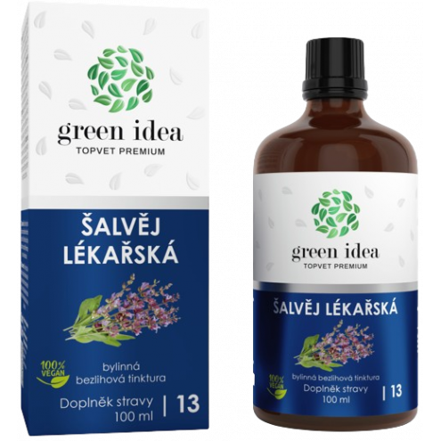 GREEN IDEA Šalvěj lékařská bezlihová tinktura 100 ml